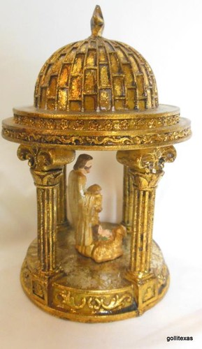 Gold dome gazebo with - with, nativity