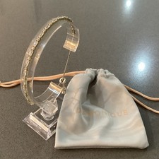 DIAMONIQUE (QVC) Gold Plated Silver (925 CZ) Slider Tennis Bracelet & pouch 