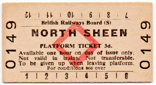 Brb platform ticket north - platform,