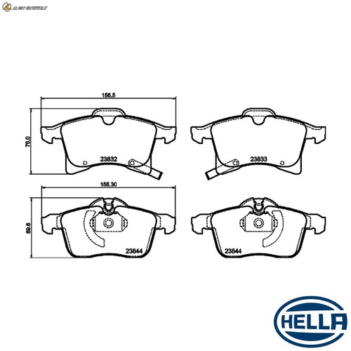 Brake pad set - , 8db