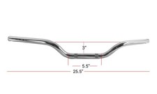 Handlebars 7/8" Chrome 3" Rise