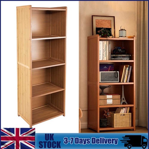 Open bamboo bookshelf shelving - open,
