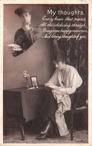 World war romatic postcard - ,