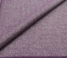 Purple Chevron Wool Fabric