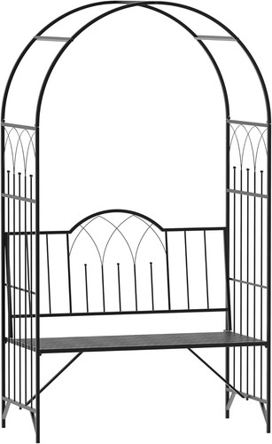Garden metal arch bench - arch,