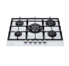 MILLAR GH7051TW 70cm  White 5 Burner Built-in Gas on Glass Gas Hob