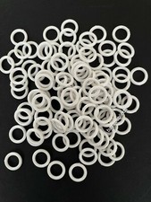 13mm White Plastic Roman Blind Curtain Rings - Packs of 25 , 50 , 100 , 500