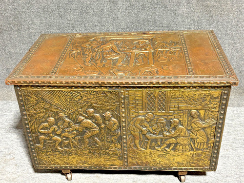 Vintage embossed bronze tone - vintage,