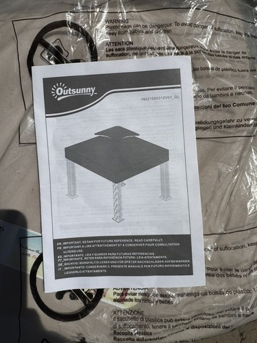 Cream outsunny tier gazebo - 2,