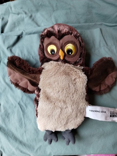 Brown owl hand puppet - hand,