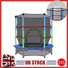 Kids Trampoline With Safety Net Enclosure Frame Child Outdoor Toy Jump Exercise