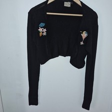 Banned Alternative Womens Black Cocktail Bolero Long Sleeved Size L