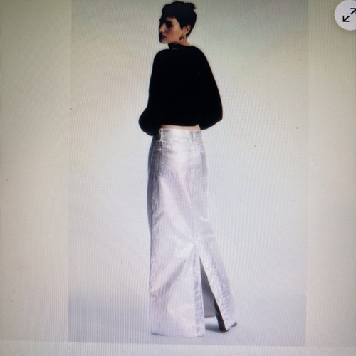 Cos silver coated denim - denim, maxi