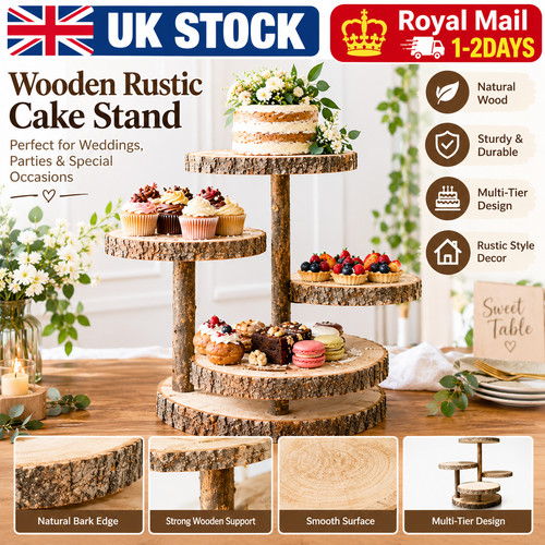 Wooden rustic cake stand - rustic,