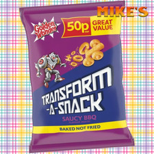 Golden Wonder Transform A Snack Saucy BBQ Crisps Full Box 30 Packs x 27 grams