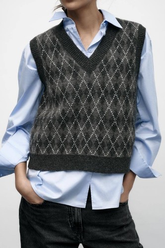 Zara grey diamond - zara, jacquard