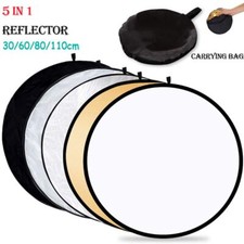 Round Photo Studio 5 in 1 Reflector Light Diffuser Collapsible Photography