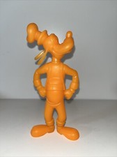 Louis Marx Walt Disney Goofy Orange Plastic Figure USA. Vintage Retro 1970s.