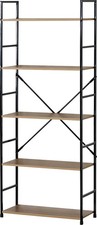 5 Tier Wide Bookshelf Storage
