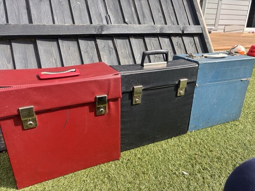 Vintage record carry case - record,