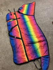 6'6 heavyweight multicolour rainbow stable horse rug with neck  (used)