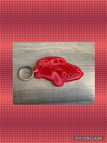 Red beetle car charm - vw,