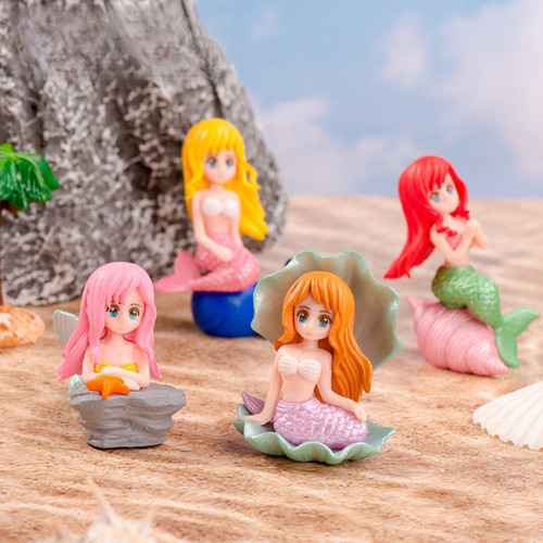Cartoon mermaid figurines - cartoon,
