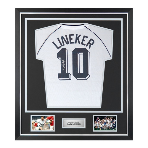 Framed gary lineker signed - lineker,