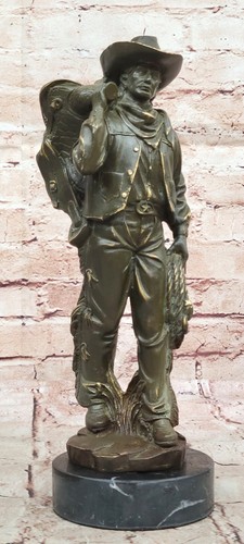 Western cowboy bronze statue - cowboy,