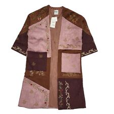 Zara Pink Floral Open Front Coat Uk Women's Size XS/S DD53