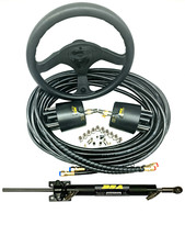 Inboard Boat Hydraulic Twin Steering suits Inboard Engines Standard Wheels 150HP