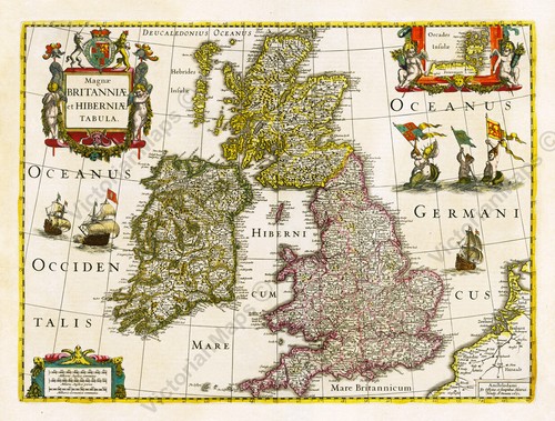 Antique map british isles - antique,