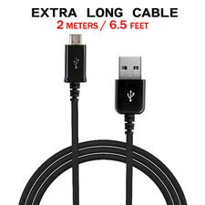 2m / 6.5ft Long MICRO USB Sync Charger Cable For Tesco HUDL 7" inch Tablet