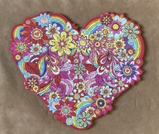 130 Shaped Piece Wooden Jigsaw Puzzle Colourful Heart By Art Australia 