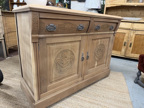 Stripped satinwood sideboard - stripped,