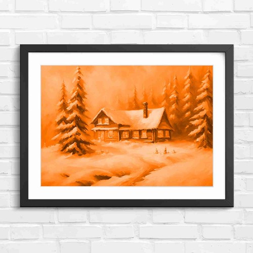 Cozy snowy log - cozy, winter