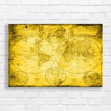 The Old Vintage Map Yellow