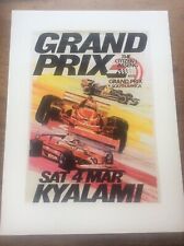 Vintage Classic MotorSport car Racing Poster 16x12 S Africa Grand Prix 1971 F1