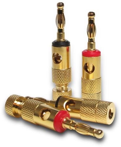 Gold plated banana plugs - banana, 2