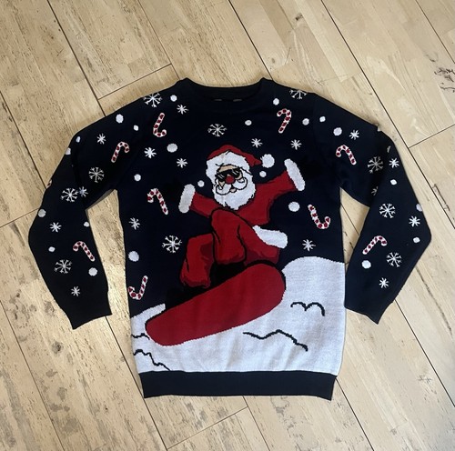 Boys navy christmas jumper - navy,