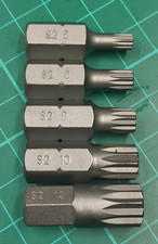 New Set Halfords Advanced Short Reach, 30mm Spline Bits 10mm Shank M5 - M12