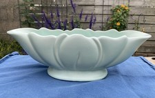 Art Deco HO Birmingham Pottery Mantle Vase 4986 Duck Egg Blue Free Postage