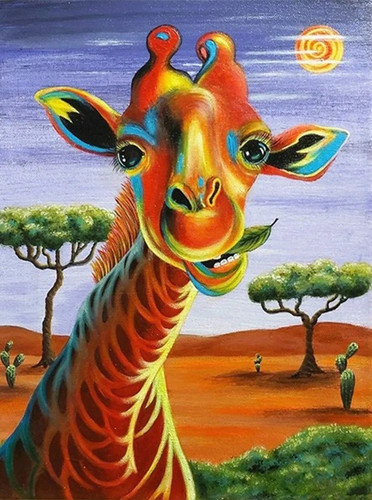 Giraffe cross stitch - cross,
