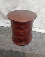 Wooden 3 Drawer Drum Chest