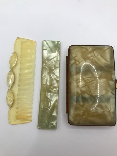Vintage celluloid comb - comb, and