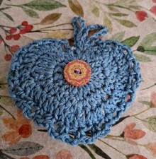 Shabby chic New blue Handmade