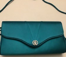Women Hand Bag Green Rayon
