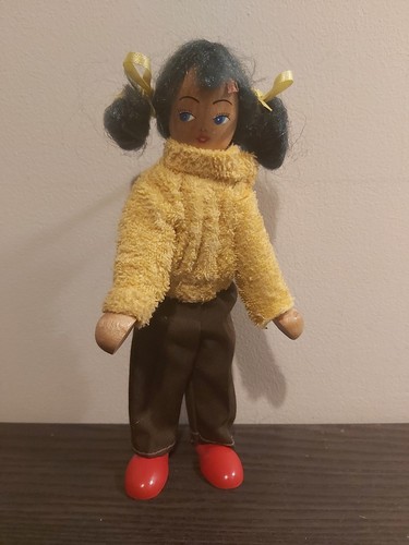 Vintage wooden polish peg doll - polish,