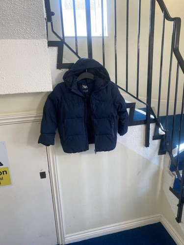 Zara navy puffer coat boy - navy,