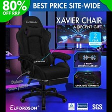 ELFORDSON Gaming Office Chair Racing Massage Recliner Swivel Ergonomic Computer